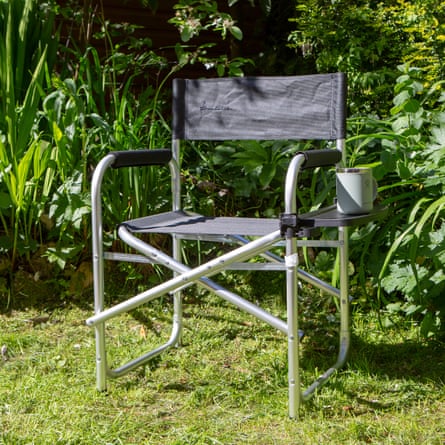 Sian Lewis testing camping chairs: Isabella