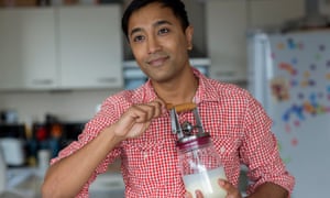 Rhik Samadder with his butter churner: ‘It makes me want to wear gingham and cull a consumptive badger.’