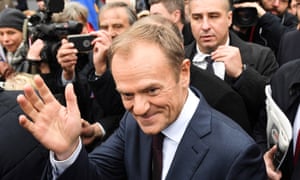 Donald Tusk lays flowers in Warsaw to mark Polish Independence Day.