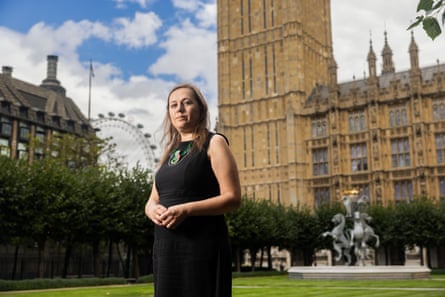 Jen Craft, Labour MP for Thurrock, outside parliament.