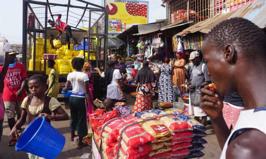 Lumley market in Freetown, Sierra Leone