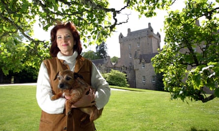 The Dowager Countess of Cawdor at Cawdor Castle, Nairn, Scotland.