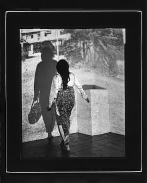 Selfportrait as Walking Woman with Bag, 1979 Lima Peru/2019, Los Angeles, CA, from the series 1979 Contact Negatives, 2019 © Tarrah Krajnak, courtesy Galerie Thomas Zander, Cologne