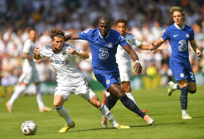 Kalidou Koulibaly goes to the book for a foul on Brenden Aaronson.