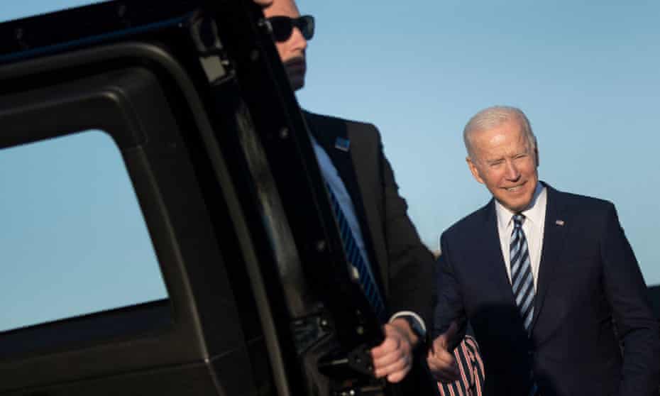 President Joe Biden walks to his armored limo on his arrival at Royal Air Force Mildenhall, Suffolk, England on Wednesday, ahead of the three-day G7 Summit. 
