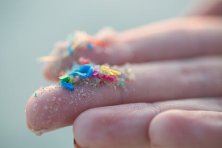 Small but deadly: microplastic particles washed up on a beach.