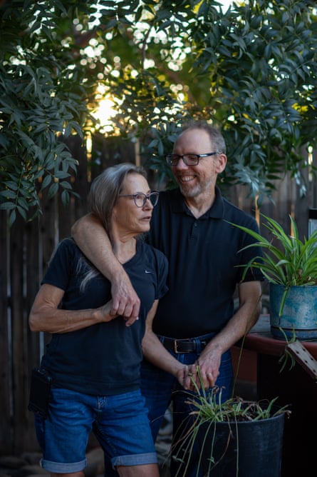 Ann and Bill Whitmire at their home in Phoenix. They fell ill and recovered from Covid-19 earlier this year. Whitmire thinks he will vote entirely for Democrats this year.