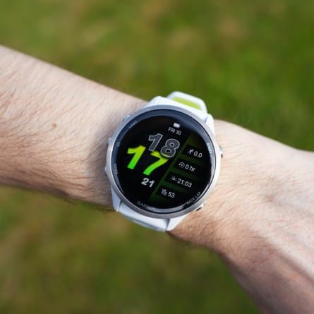 Garmin Forerunner 970 face on wrist