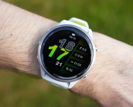 The Garmin Forerunner 970 on a male wrist.