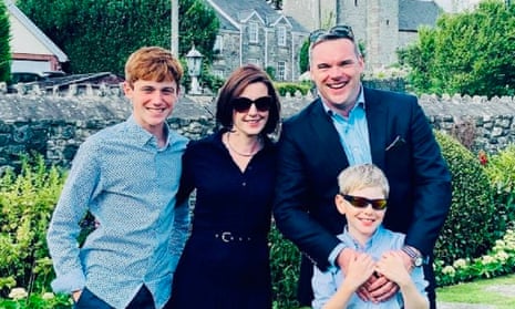Mathew O’Toole, pictured with his wife Georgina and their two sons.