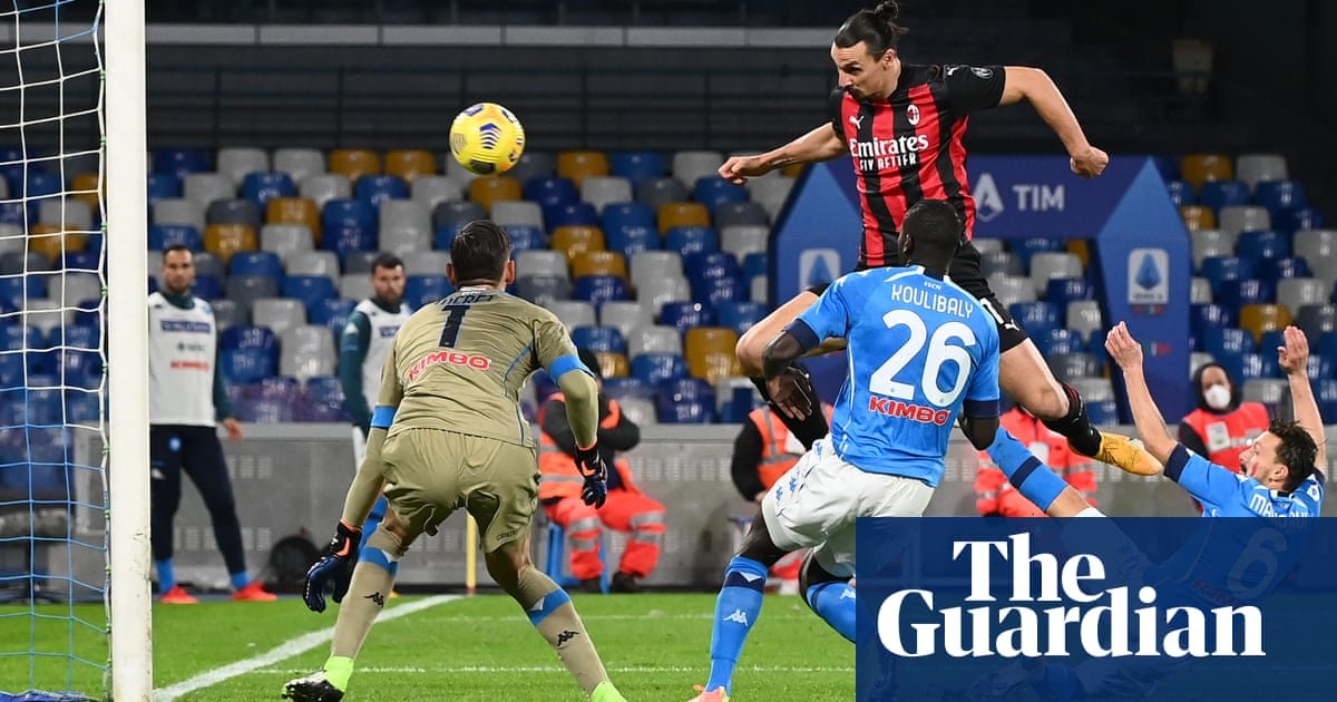 Milan sweat on Ibrahimovic injury after his double earns leaders win at Napoli