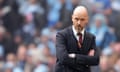 Ten Hag hit out at claims that his own response to the victory was embarrassing