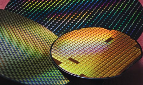 Chip wafers from TSMC, the Taiwanese semiconductor manufacturer.
