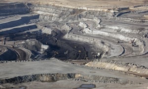 An opencast coal mine in Wyoming