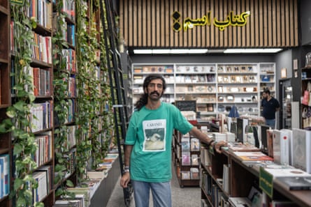 A man in a bookshop