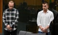 Lee Elder Finnegan (left) and Gabriele Natale Hjorth (right)  standing in a court room