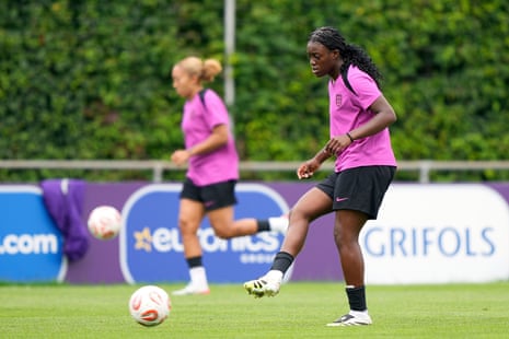 Michelle Agyemang during England’s training session