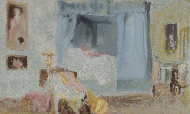 A Bedroom: A Figure in Bed.