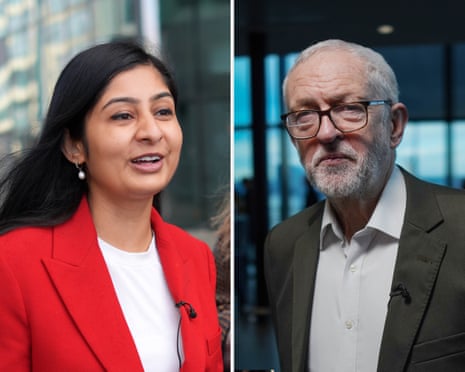 Zarah Sultana and Jeremy Corbyn.