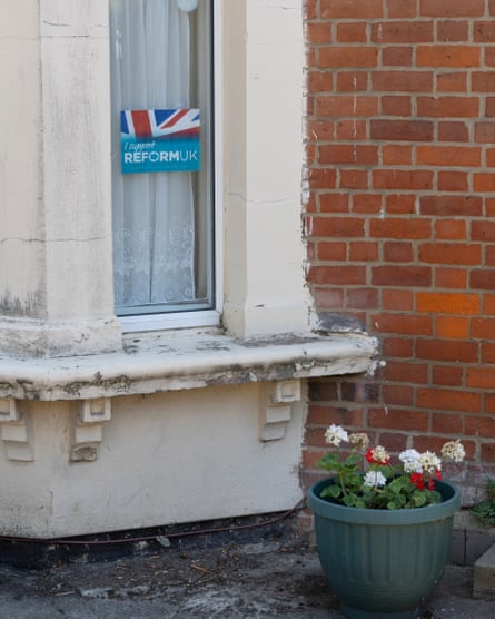 A house in Clacton-on-sea shows its support for the Reform party