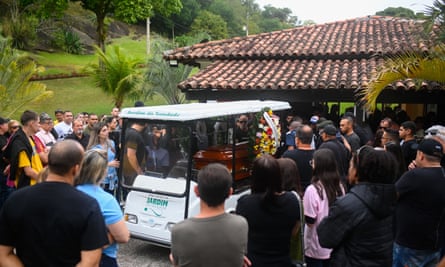 Mourners attend the funeral of Jerônimo Guimarães Filho in Rio in August.