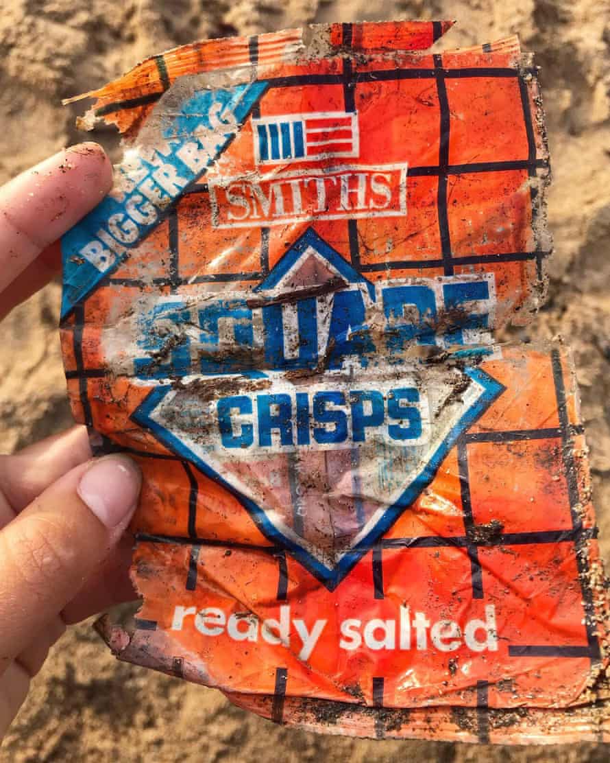 -Buried treasure: one of Emily Stevenson’s lovely crisp packets, the use-by date on this one was 1984.