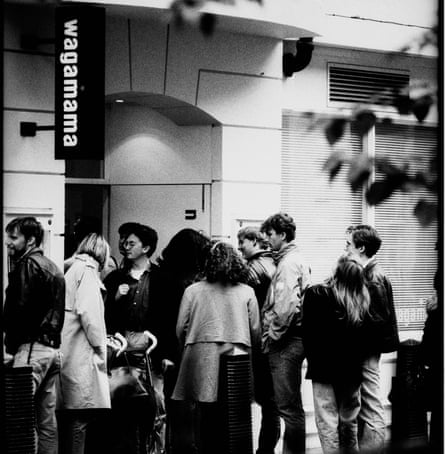 A queue forms outside the first Wagamama on the day it opened in 1992.