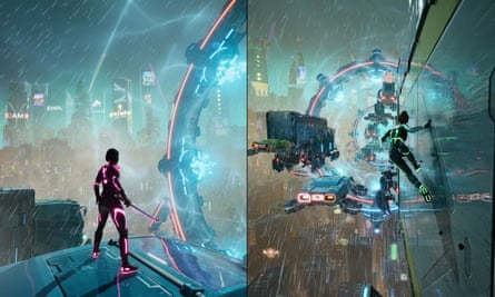 Scenes from the game Split Fiction.