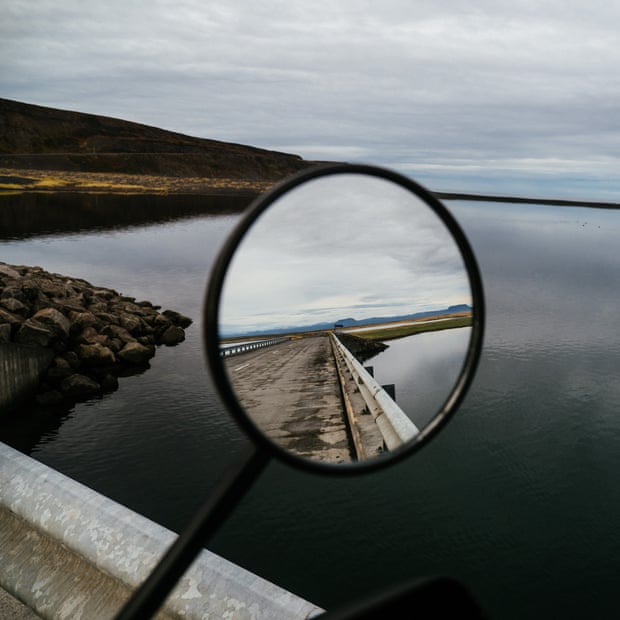 A rear view over a bridge in north eastern Iceland