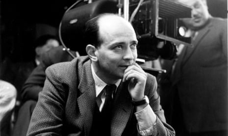 Karel Reisz on the set of Saturday Night and Sunday Morning in 1960.