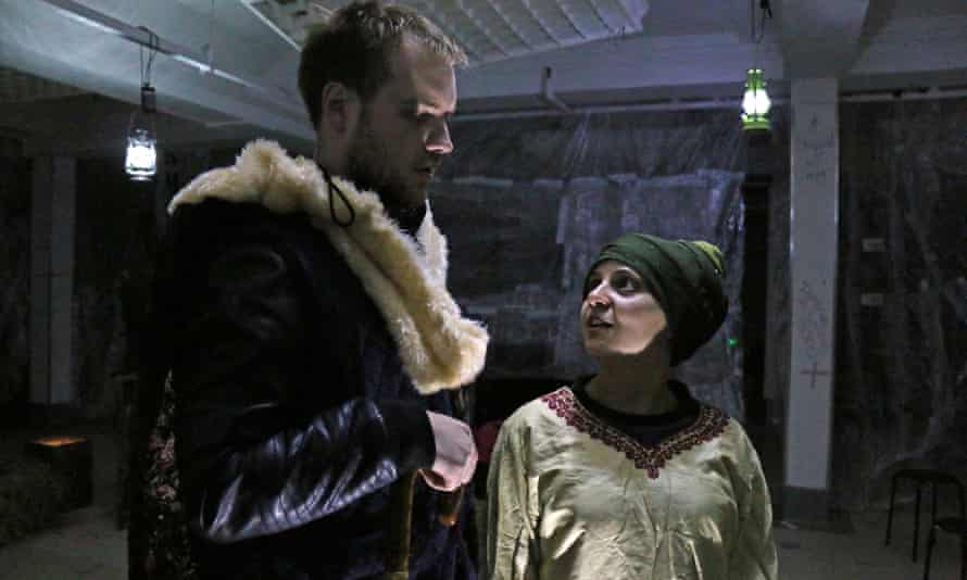 Philip Duguid-McQuillan as Alleyne and Natalie Davies as Nusrat.