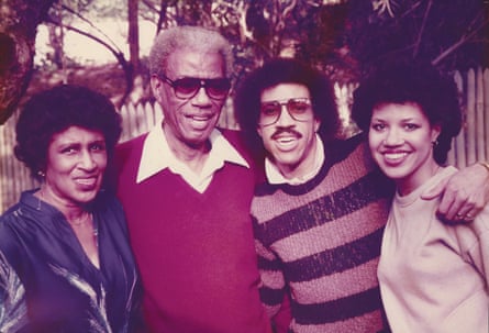 Lionel Richie with his parents, Alberta and Lyonel Sr, and his sister, Deborah.