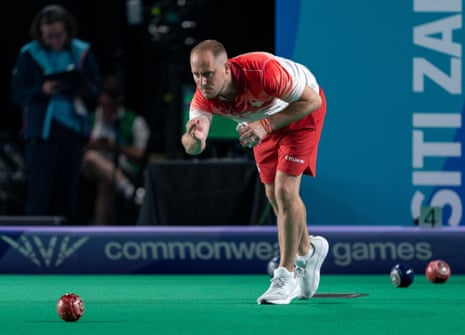 Bowls gold medal winner Sam Tolchard.