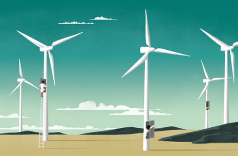 Illustration of wind farm