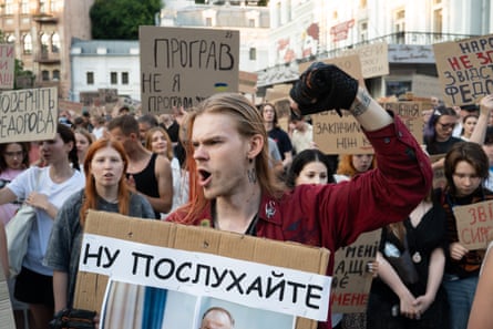 Protesters gathered in Kyiv