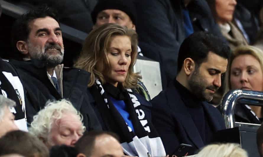 Howe maintains tunnel vision amid Newcastle human rights questions | Newcastle United 3 Left to right: Yasir al-Rumayyan, Amanda Staveley and Mehrdad Ghodoussi at Newcastle. ‘Brilliant people,’ said Eddie Howe.