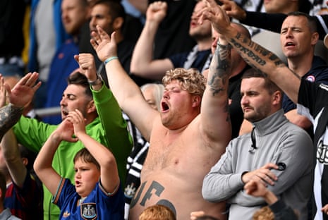 Newcastle's fans in the stands