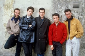 Lloyd Cole and the Commotions posing in Munich in 1985.