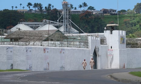 The walls of the Suva Prison on Foster Road, Walu Bay, Suva, Fiji