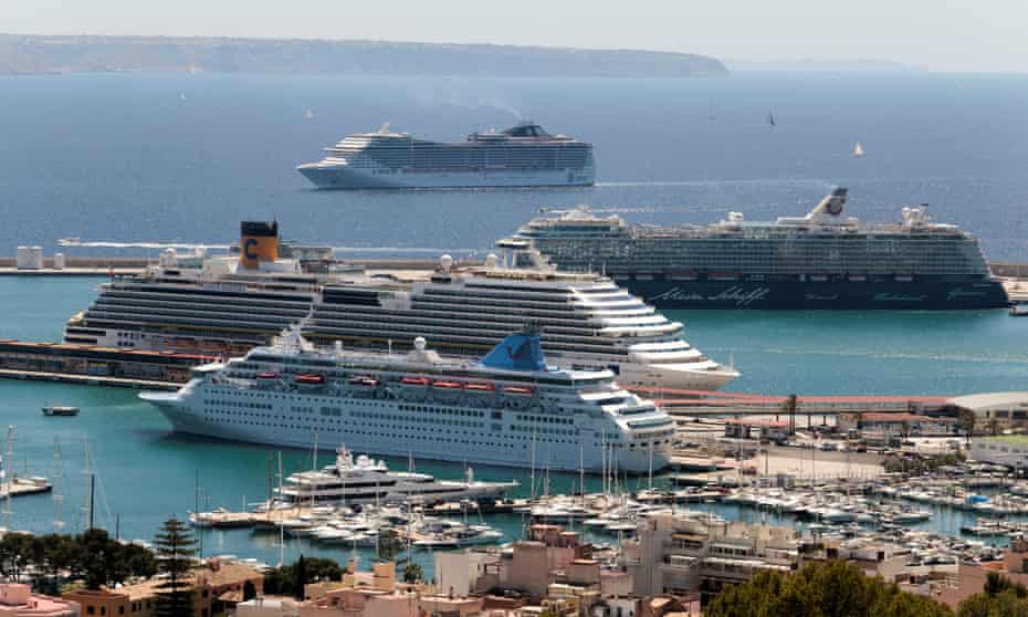 Palma port in Mallorca, Spain, is among the busiest cruise ports in the Mediterranean.
