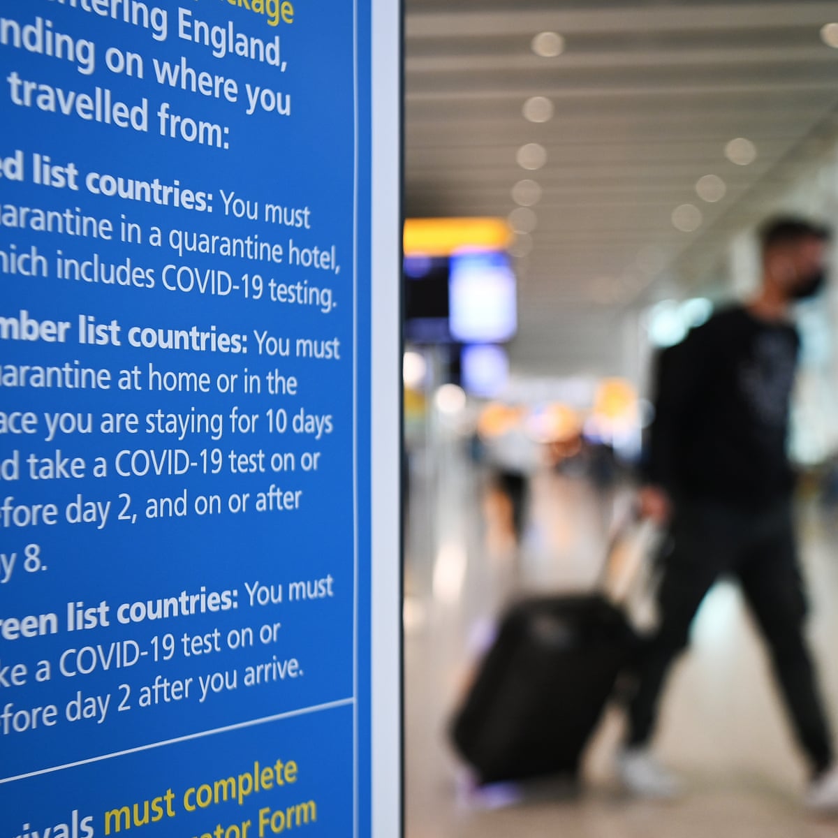 double jabbed uk tourists could skip amber list quarantine under proposals coronavirus the guardian