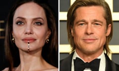 Long-running dispute … Angelina Jolie and Brad Pitt.