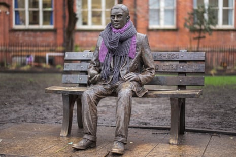 A statue of Alan Turing sits in Sackville Park in Manchester’s Gay Village on February 1, 2017.