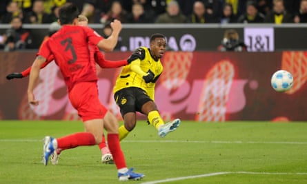 James Gittens lashes into the back of the net midway through the first half