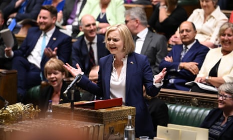 Liz Truss during prime minister's questions in the House of Commons last week
