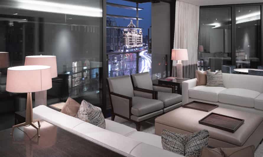 The interior of one of the luxury flats at One Hyde Park.