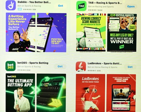 Sports betting apps as seen in the App Store on a iPad