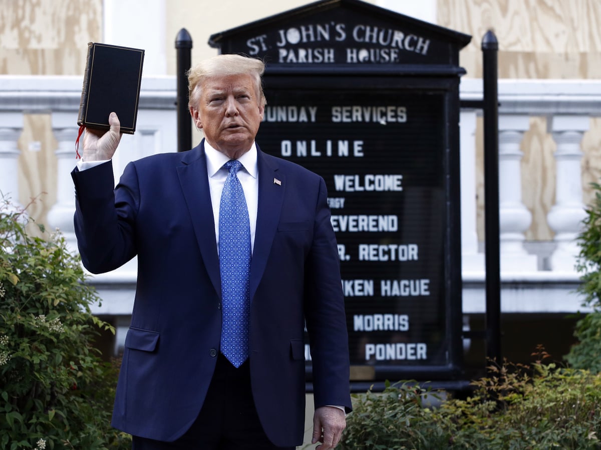 A photo op as protests swirled: how Trump came to walk to the church | Donald Trump | The Guardian