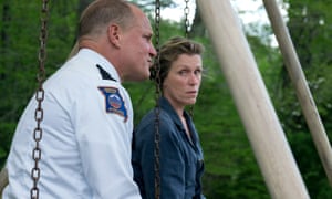 Frances McDormand with Woody Harrelson in Three Billboards Outside Ebbing, Missouri.