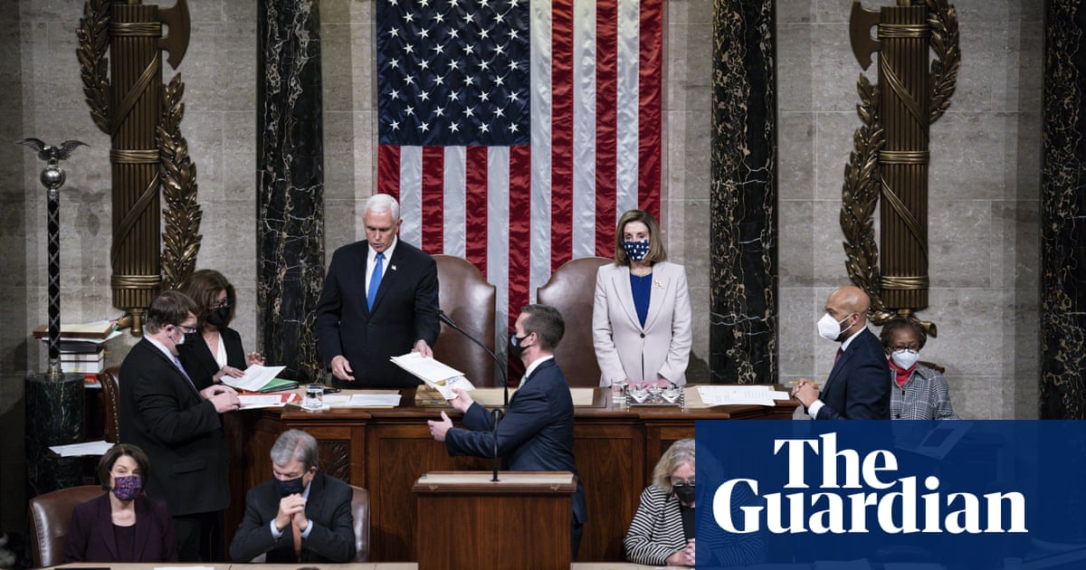 ‘System nearly failed’: US democracy was left hanging by the thread of Pence’s defiance